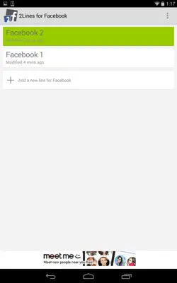 2Lines for Facebook android App screenshot 1